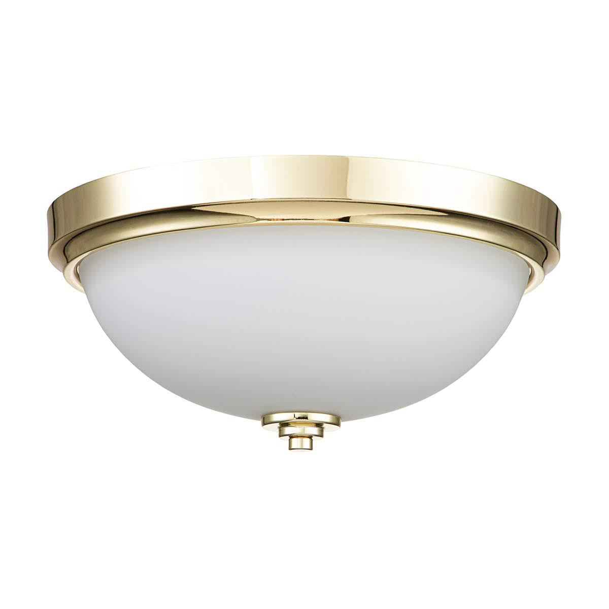 Elstead Lighting Feiss Malibu 2 Light Flush Mount - Polished Brass-FE-MALIBU-F-BATH-PB-5024005000631-Beaumonde