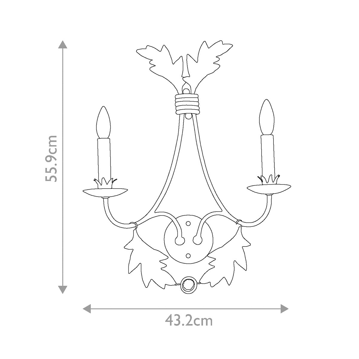 Elstead Lighting Flambeau Sweet Olive 2 Light Wall Light-FB-SWEET-OLIVE2-5024005319511-Beaumonde