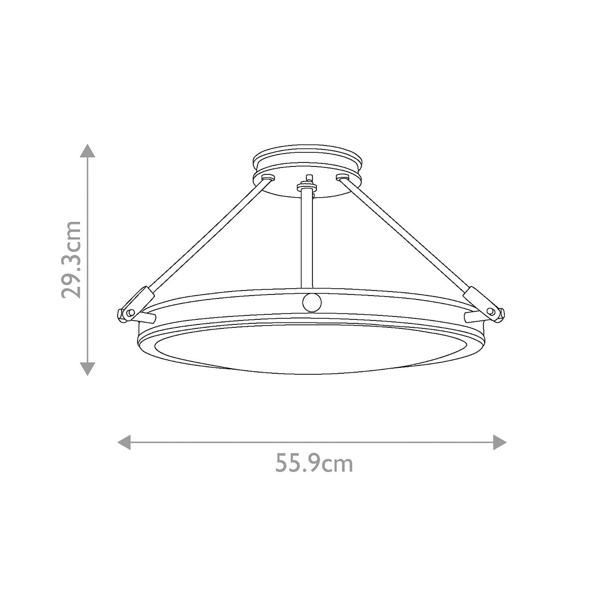 Elstead Lighting Hinkley Collier 4 Light Large Semi-Flush-HK-COLLIER-SF-M-5024005267614-Beaumonde