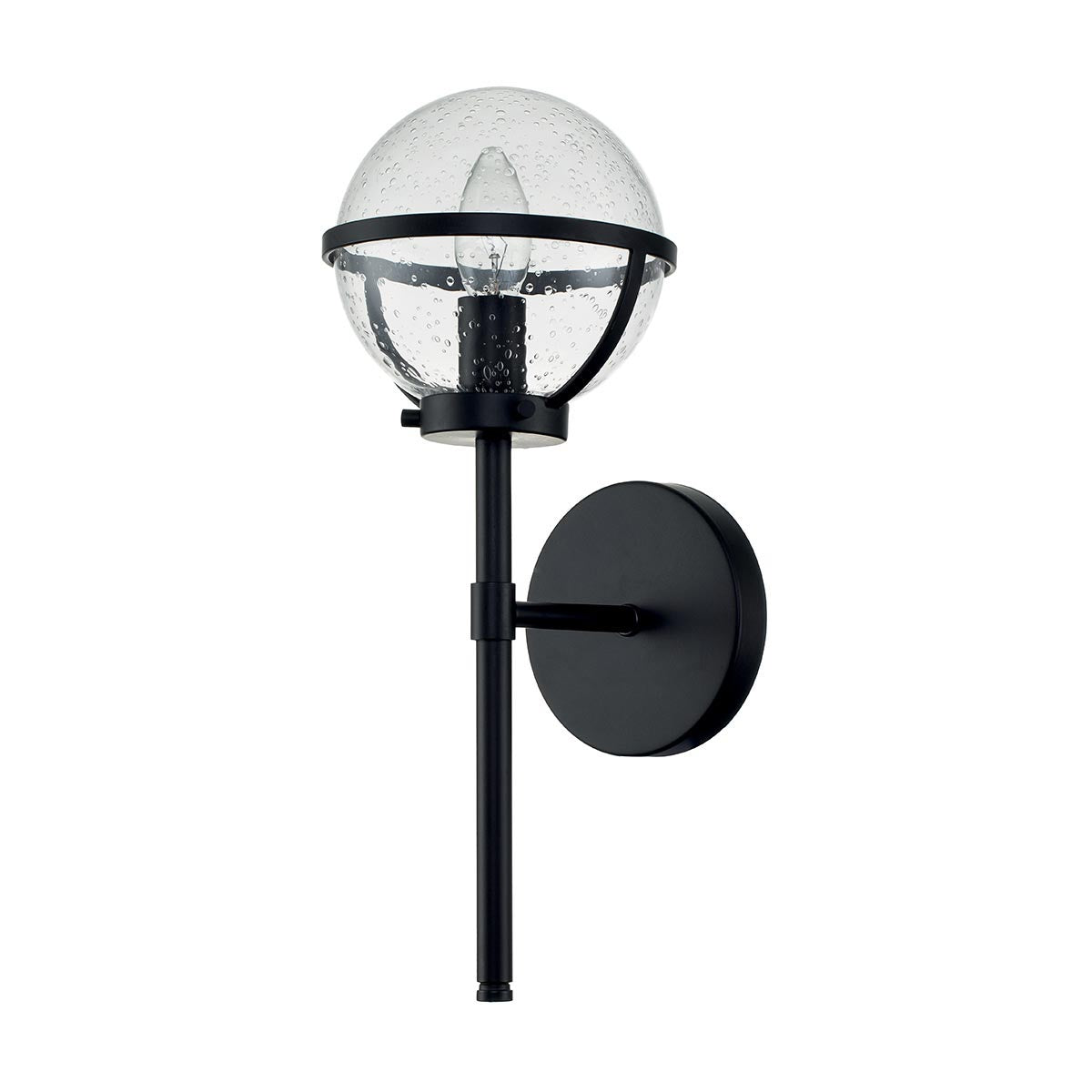 Elstead Lighting Hinkley Hollis 1 Light Wall Light - Clear/Black-HK-HOLLIS1-C-BK-BATH-5024005559313-Beaumonde