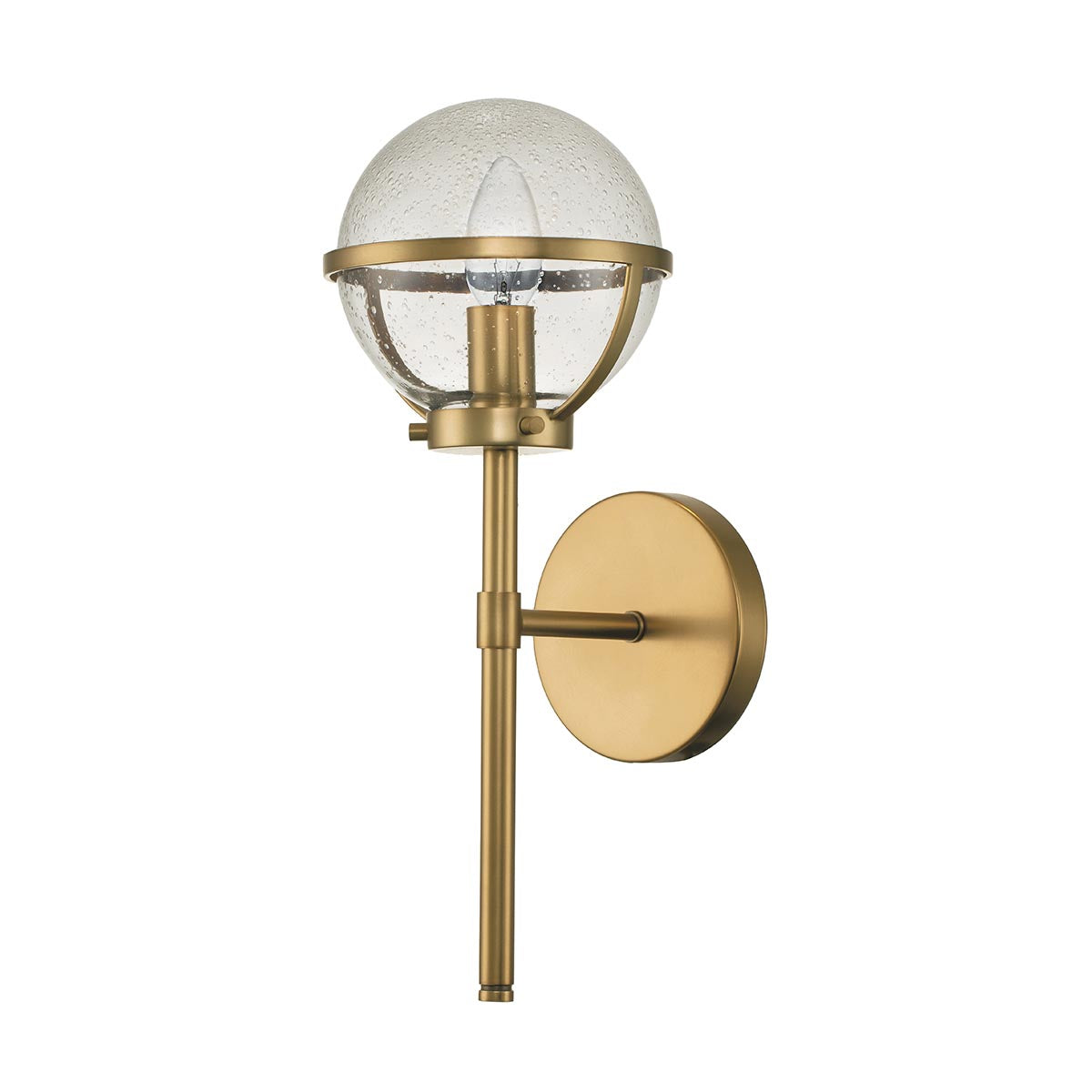 Elstead Lighting Hinkley Hollis 1 Light Wall Light - Clear/Brass-HK-HOLLIS1-C-HB-BATH-5024005559412-Beaumonde