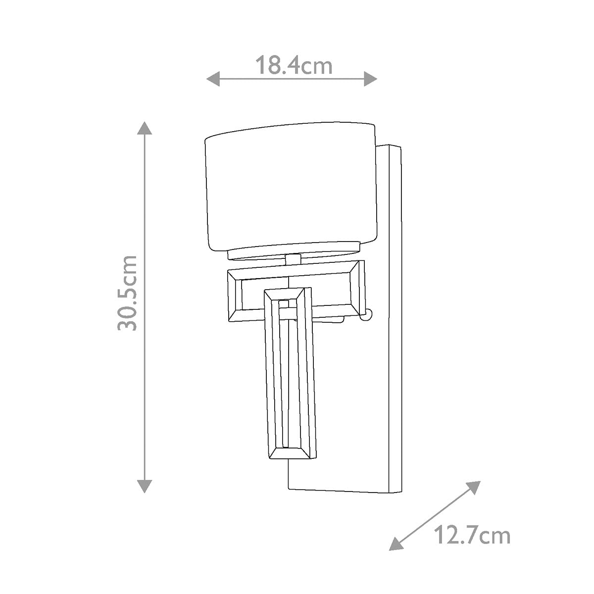 Elstead Lighting Hinkley Lanza 1 Light Wall Light-HK-LANZA1-BATH-5024005251910-Beaumonde