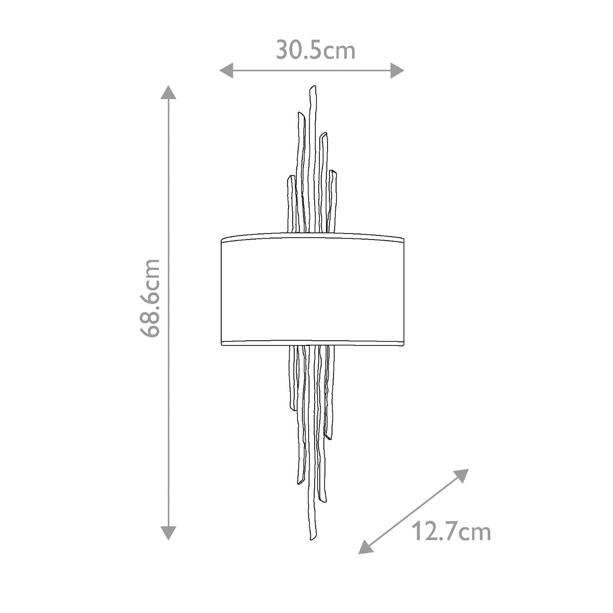 Elstead Lighting Hinkley Spyre 2 Light Wall Light - Champagne Gold-HK-SPYRE2-CPG-5024005334415-Beaumonde