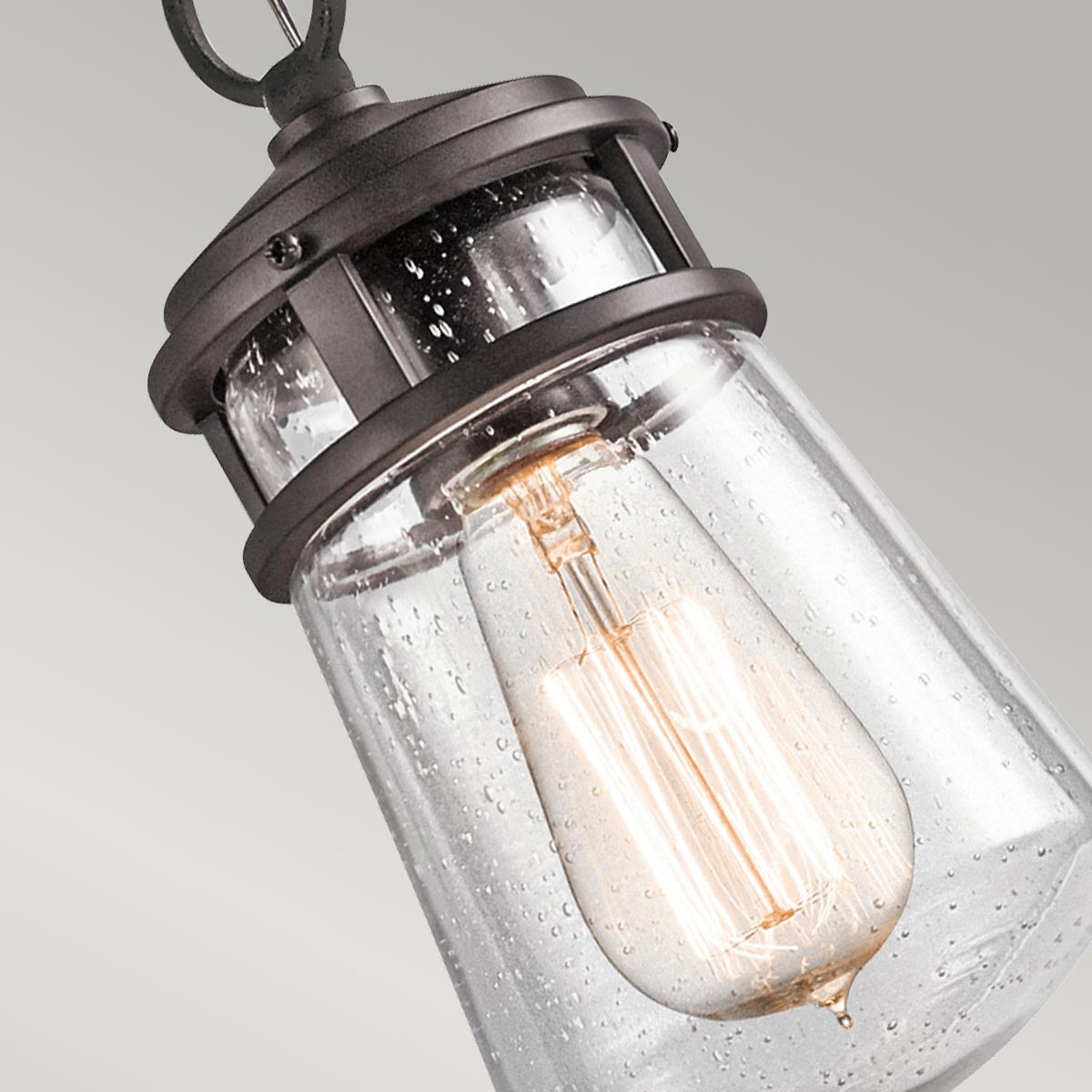 Elstead Lighting Kichler Lyndon 1 Light Small Chain Lantern - Architectural Bronze-KL-LYNDON8-S-AZ-5024005236511-Beaumonde