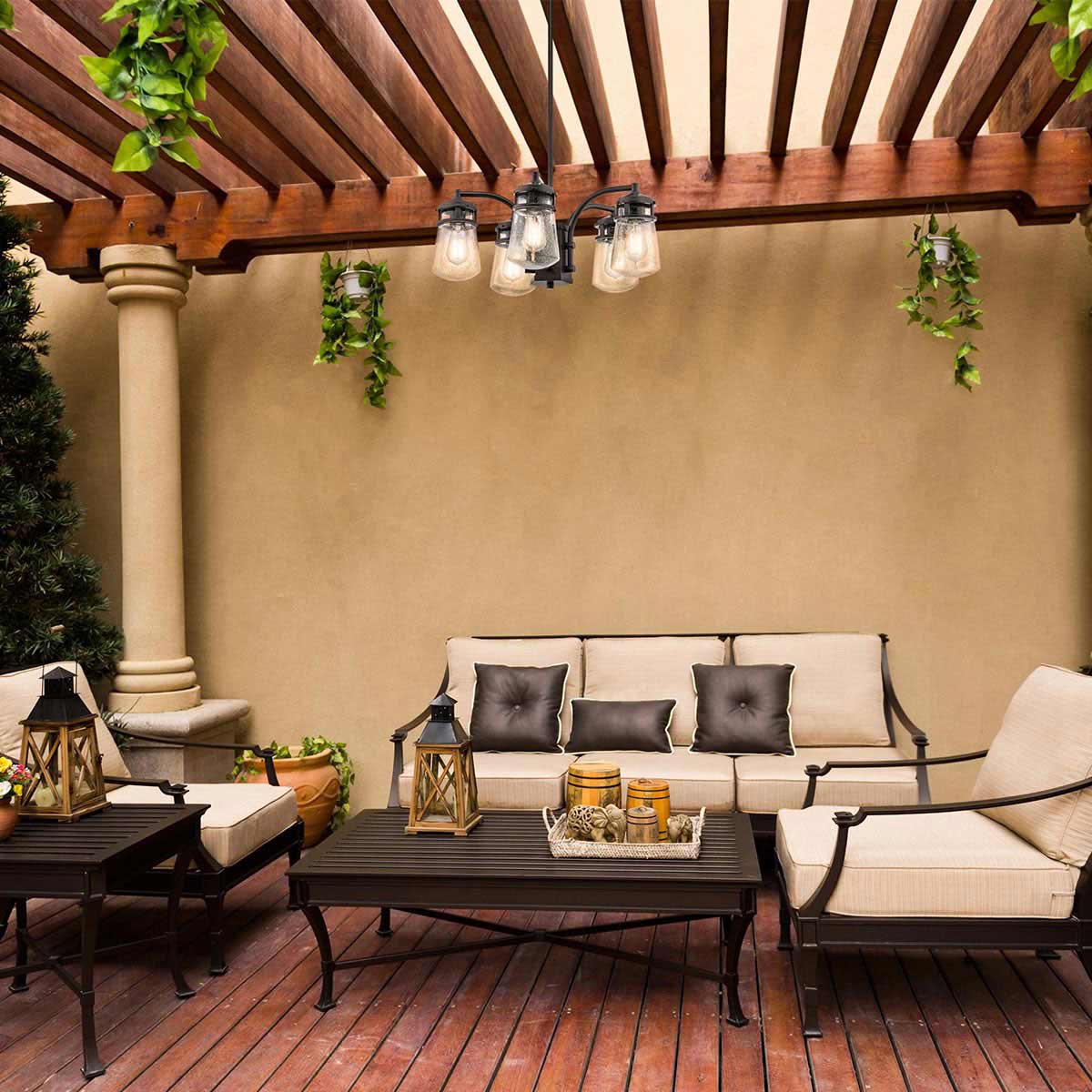 Elstead Lighting Kichler Lyndon 5 Light Outdoor Chandelier - Architectural Bronze-KL-LYNDON-5P-AZ-5024005298113-Beaumonde