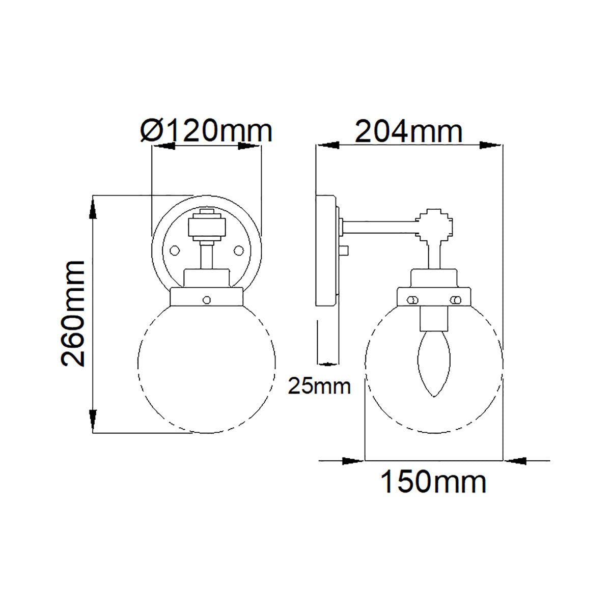 Elstead Lighting Kula 1 Light Wall Light-KULA1-5024005678410-Beaumonde