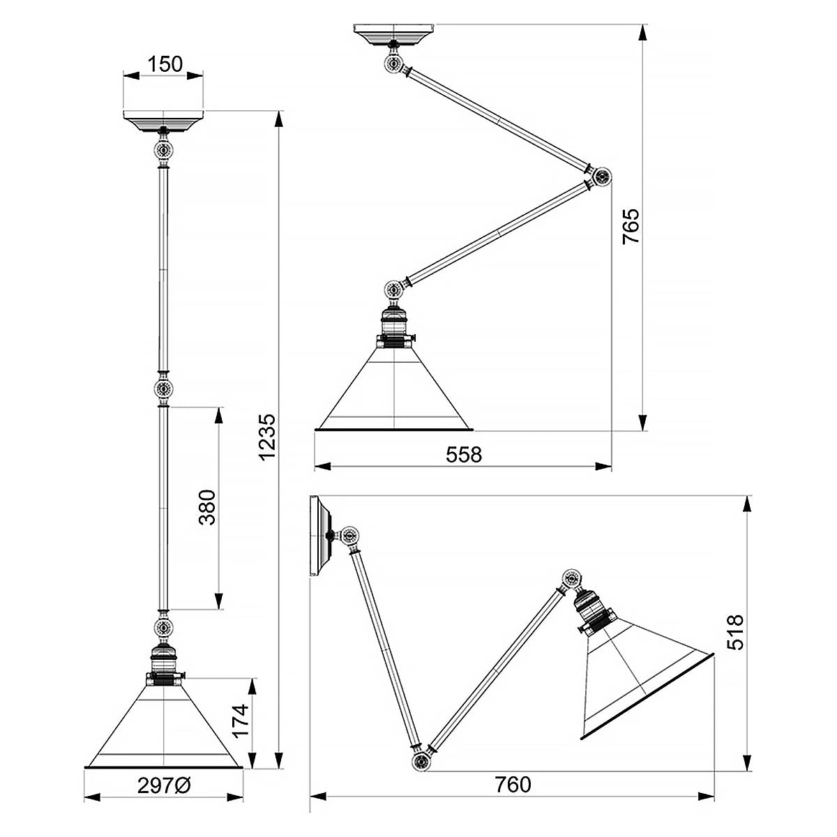 Elstead Lighting Provence 1 Light Wall Light/Pendant - Aged Brass-PV-GWP-AB-5024005270911-Beaumonde
