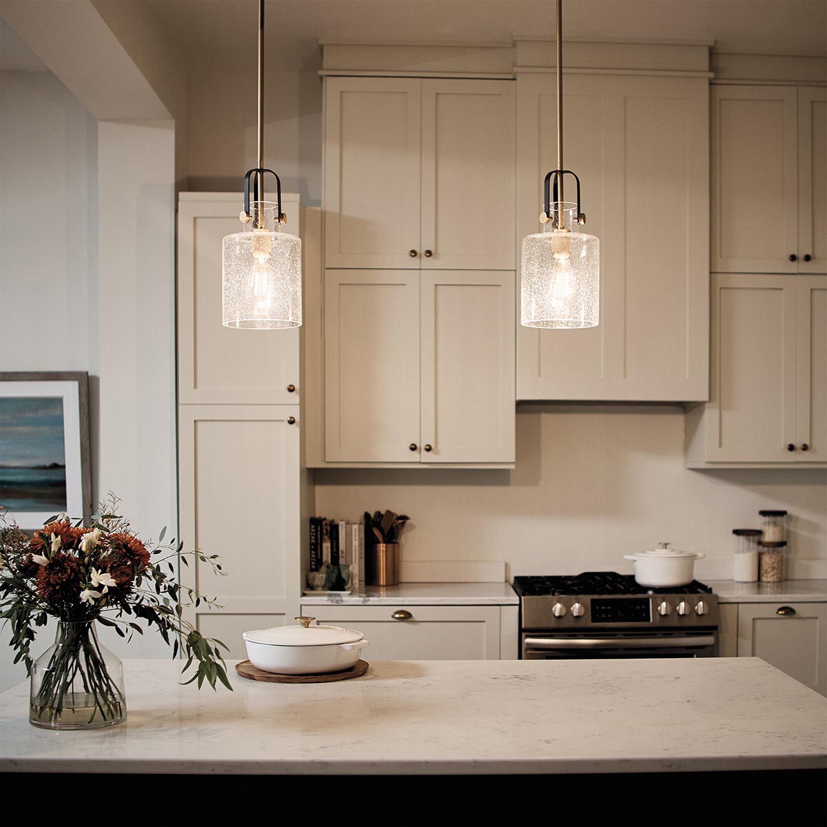 Elstead Lighting Quintesse Kitner 1 Light Pendant - Brass-QN-KITNER-P-NBR-5024005615910-Beaumonde