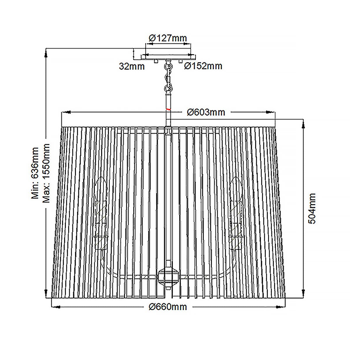 Elstead Lighting Quintesse Linara 6 Light Chandelier/Pendant-QN-LINARA-6P-BK-5024005586715-Beaumonde