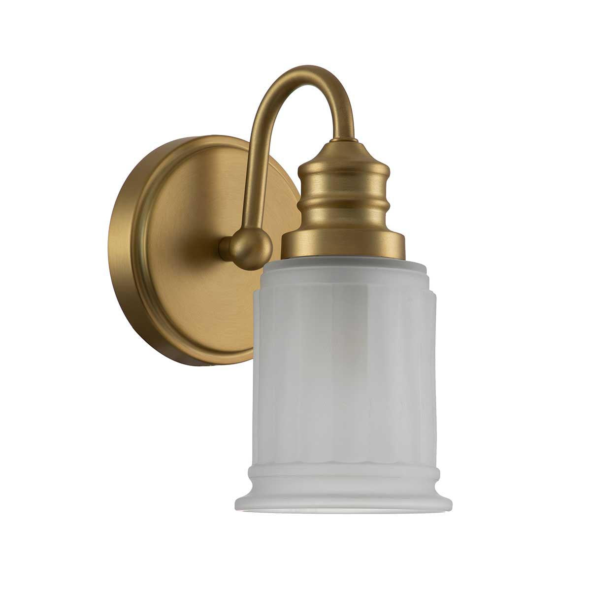 Elstead Lighting Quoizel Swell 1 Light Wall Light - Brass-QZ-SWELL1-BB-BATH-5024005596219-Beaumonde