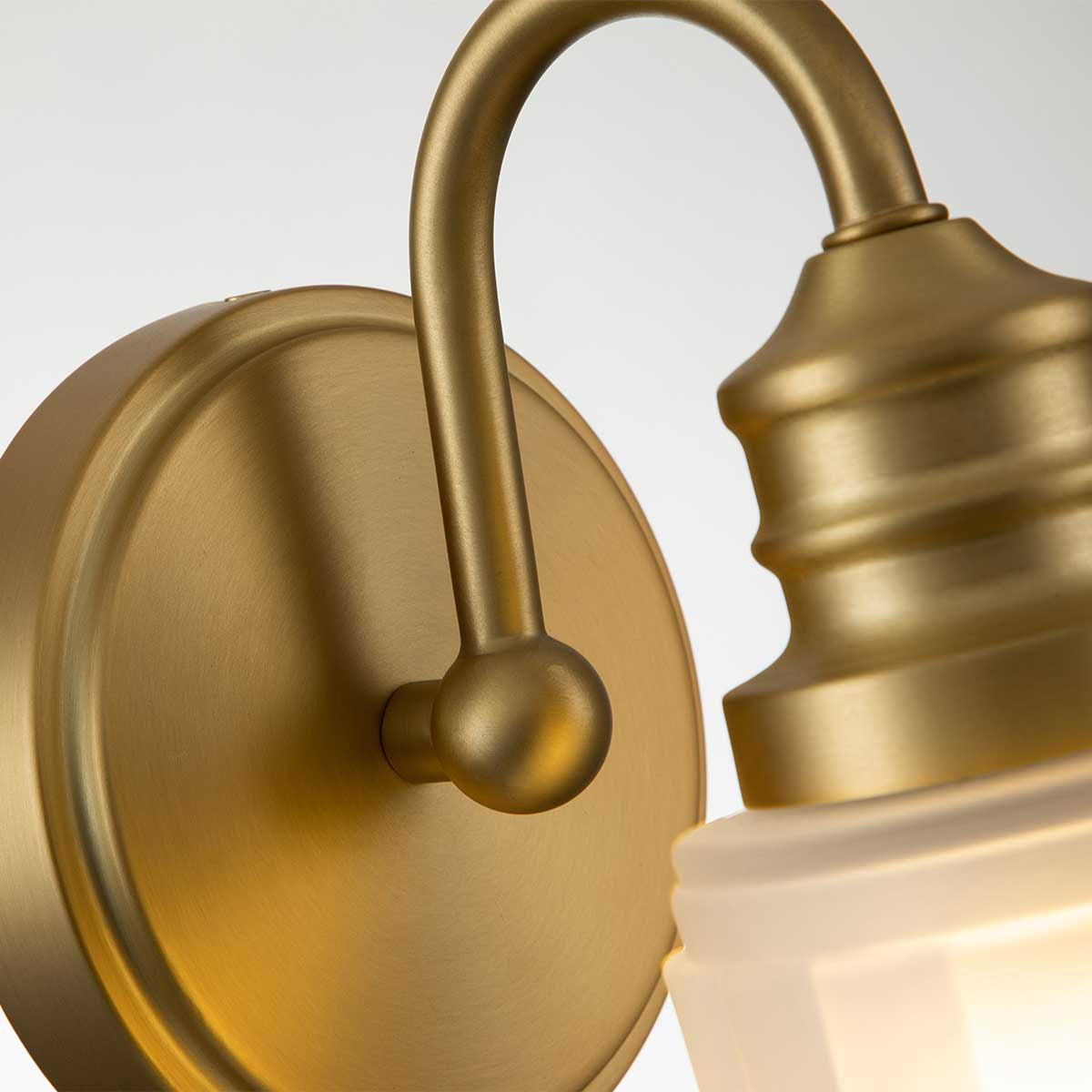 Elstead Lighting Quoizel Swell 1 Light Wall Light - Brass-QZ-SWELL1-BB-BATH-5024005596219-Beaumonde