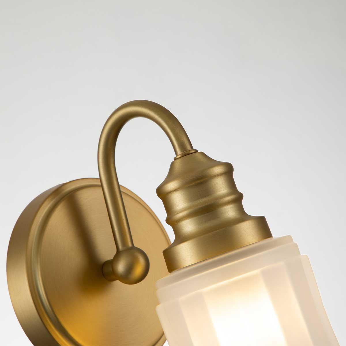 Elstead Lighting Quoizel Swell 1 Light Wall Light - Brass-QZ-SWELL1-BB-BATH-5024005596219-Beaumonde