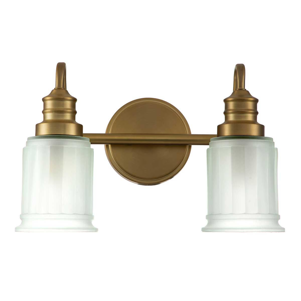 Elstead Lighting Quoizel Swell 2 Light Wall Light - Brass-QZ-SWELL2-BB-BATH-5024005596417-Beaumonde