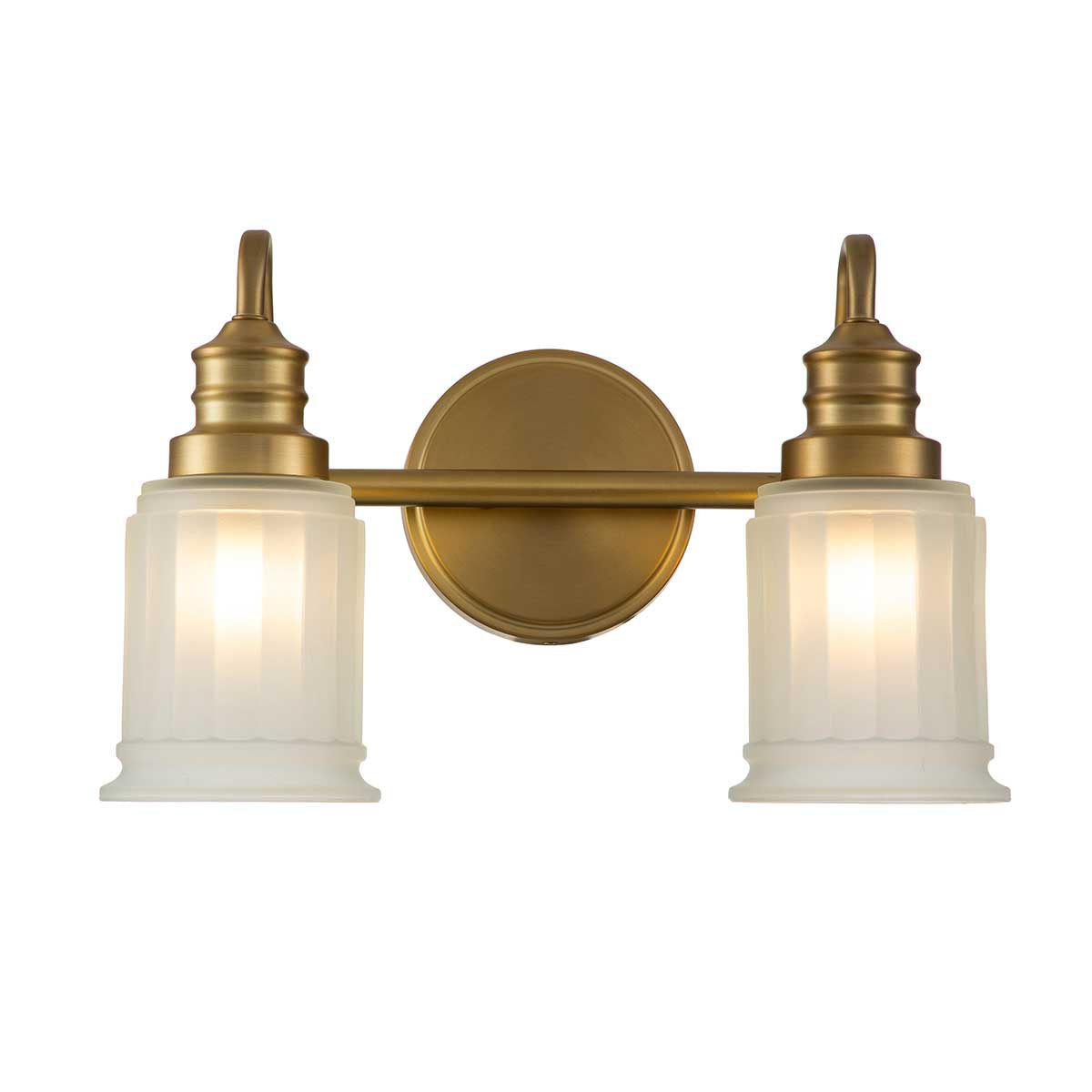 Elstead Lighting Quoizel Swell 2 Light Wall Light - Brass-QZ-SWELL2-BB-BATH-5024005596417-Beaumonde