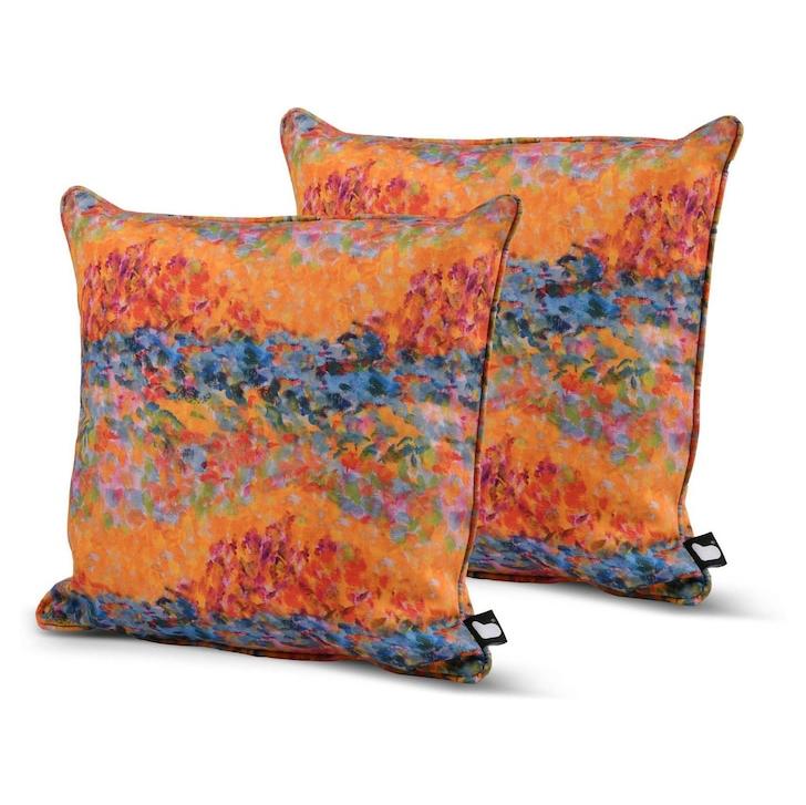 Extreme Lounging B-Cushion Twin Pack Abstract Orange-Beaumonde