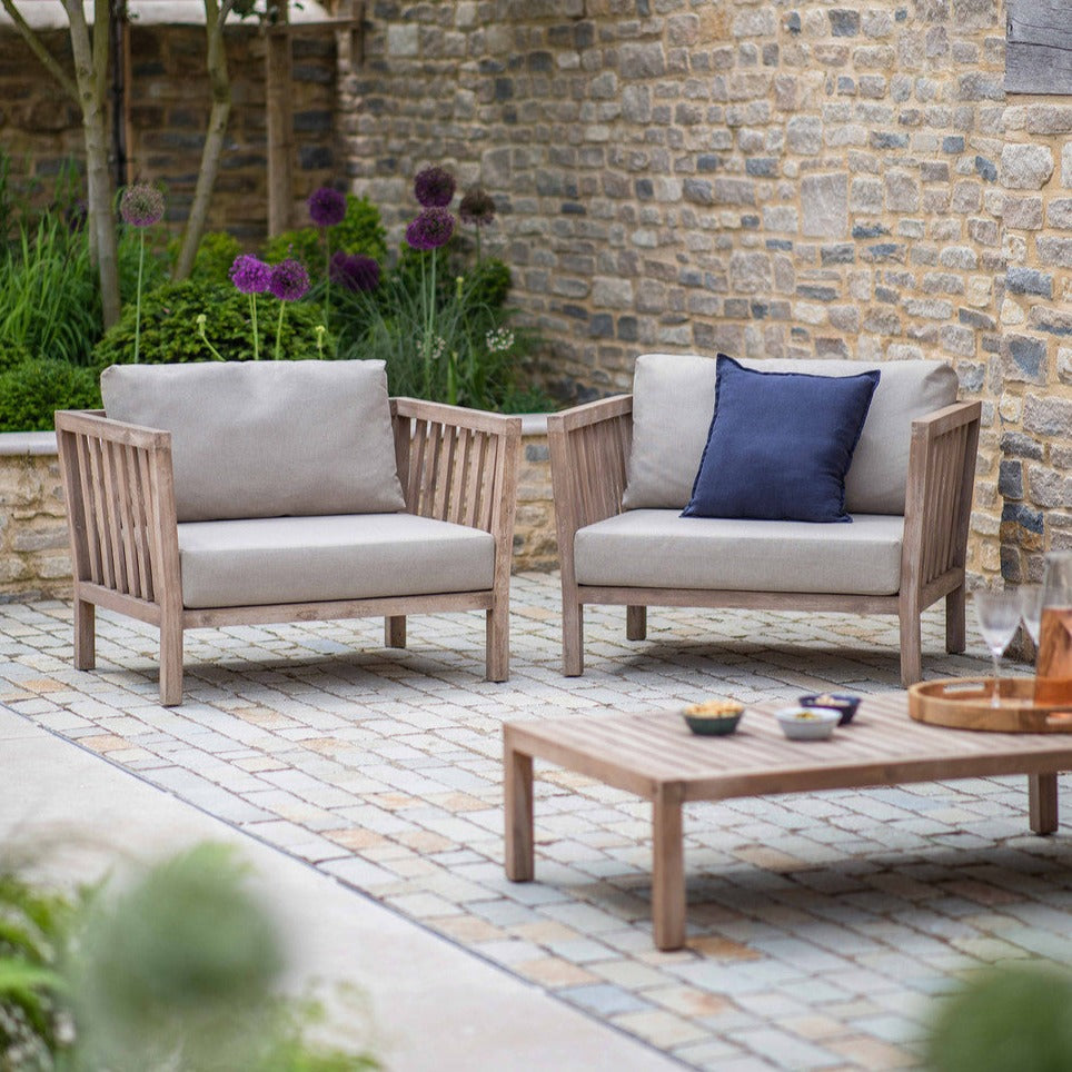 Garden Trading Porthallow Armchair and Table Set-Beaumonde
