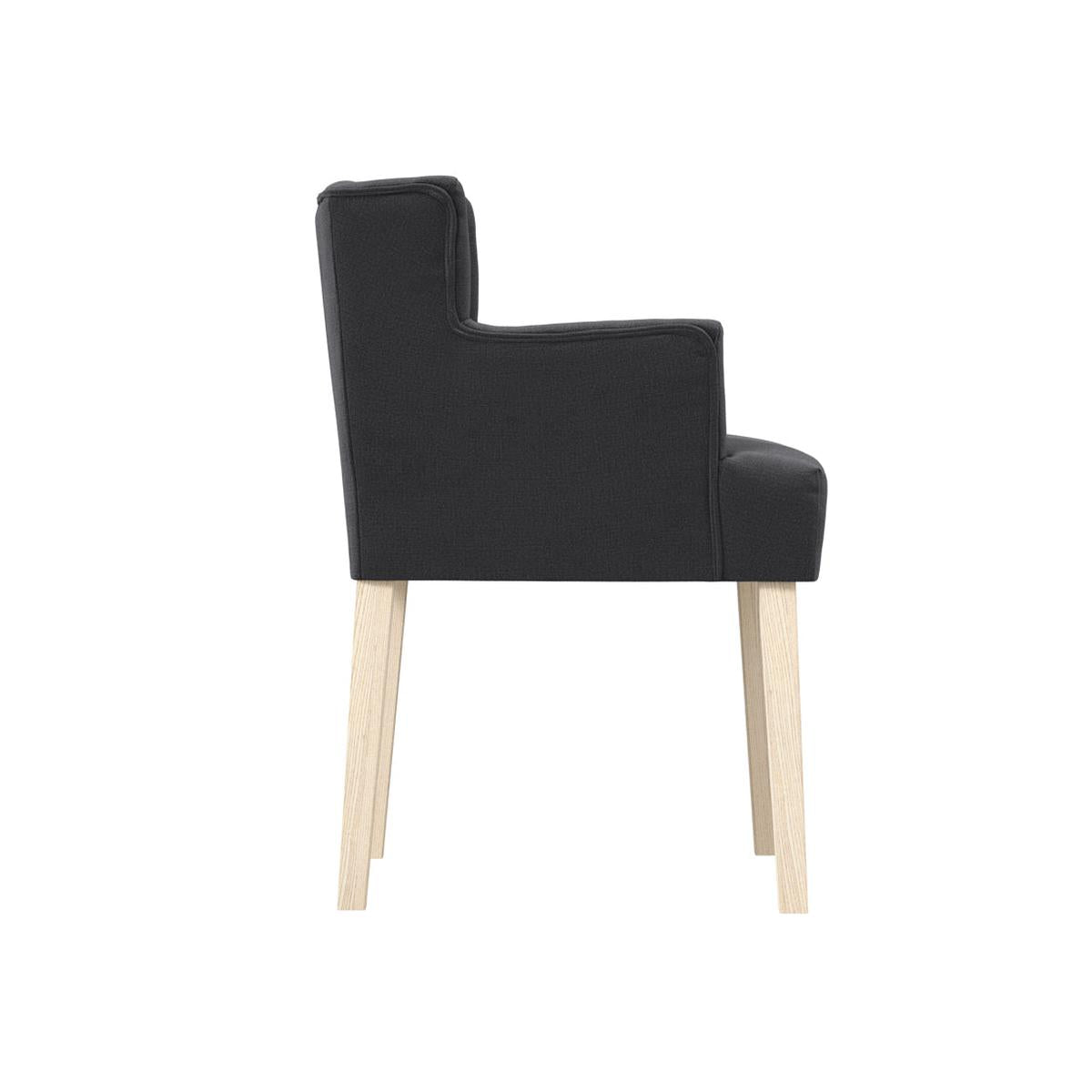 HO+ME Addison Winged Dining Armchair In Anthracite Grey 3