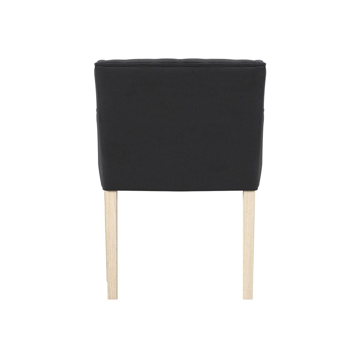 HO+ME Addison Winged Dining Armchair In Anthracite Grey back