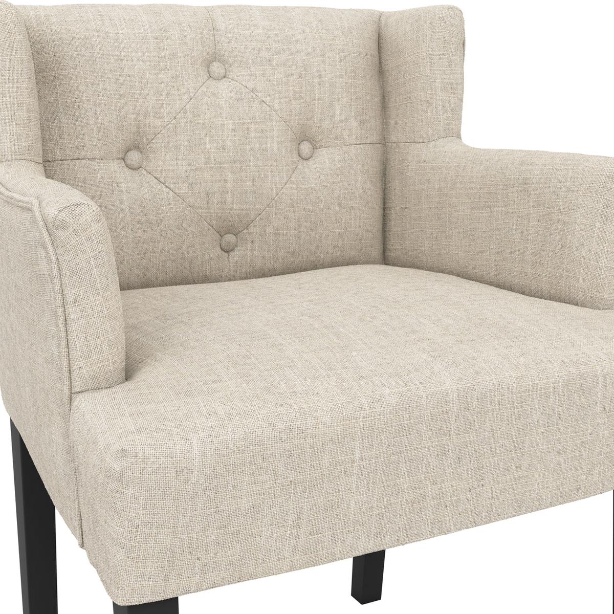 HO+ME Addison Winged Dining Armchair In Stone 5