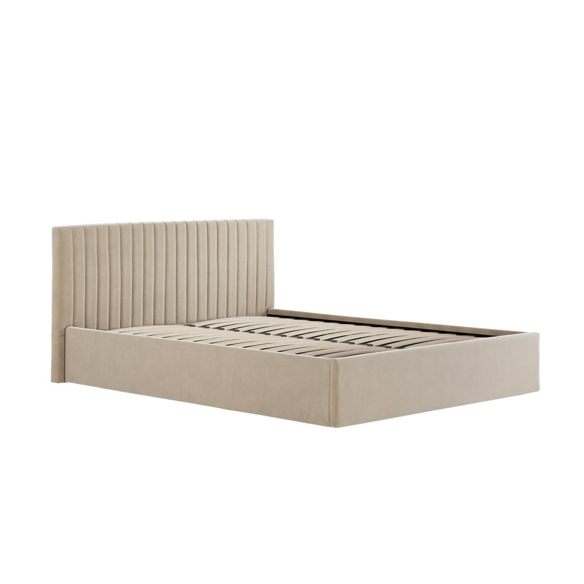 HO+ME Arden Ottoman King Size Bed In Beige-Beaumonde
