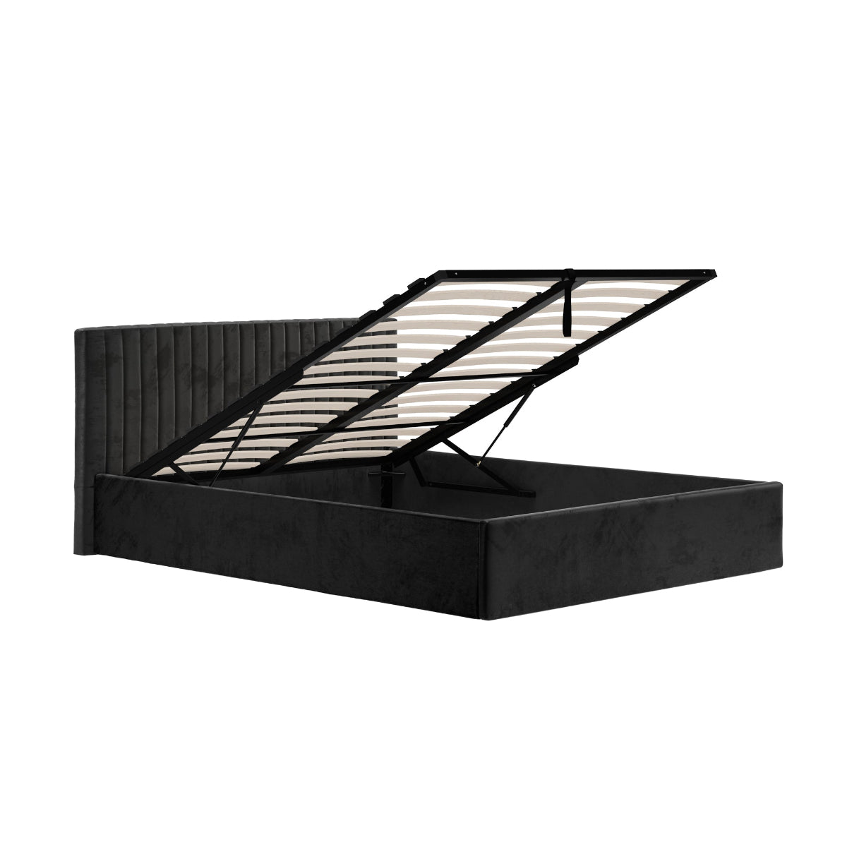 HO+ME Arden Ottoman Super King Size Bed In Black open