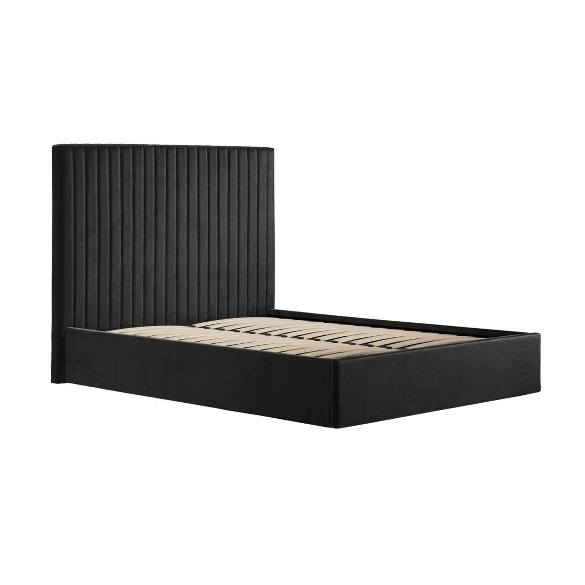 HO+ME Arden Tall Ottoman Double Bed In Black-Beaumonde