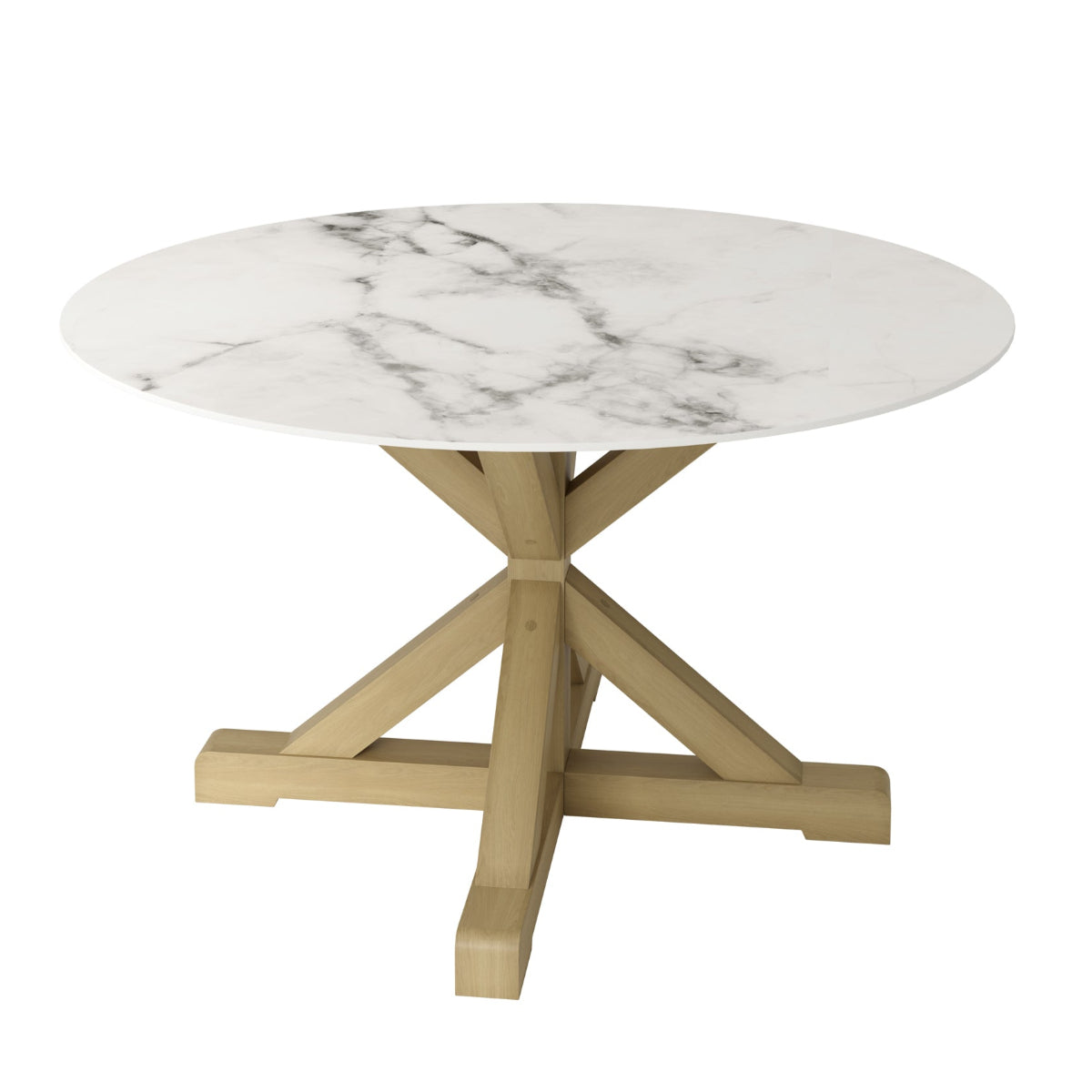 HO+ME Auberge Dining Table In Latte Wood And Sintered Stone