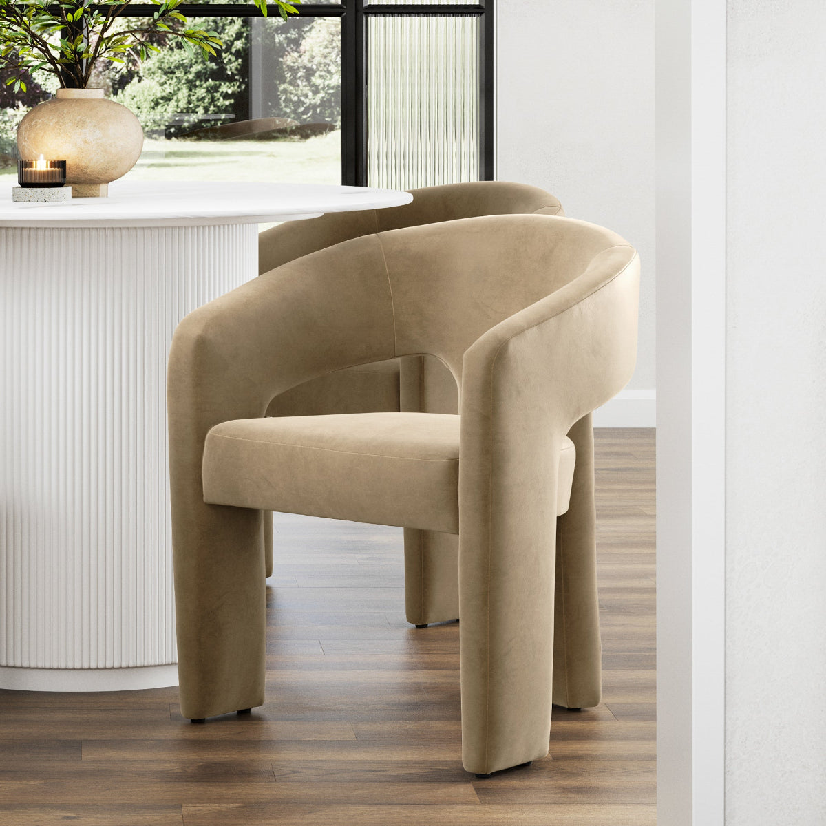 HO+ME Blume Dining Chair In Mole-Beaumonde