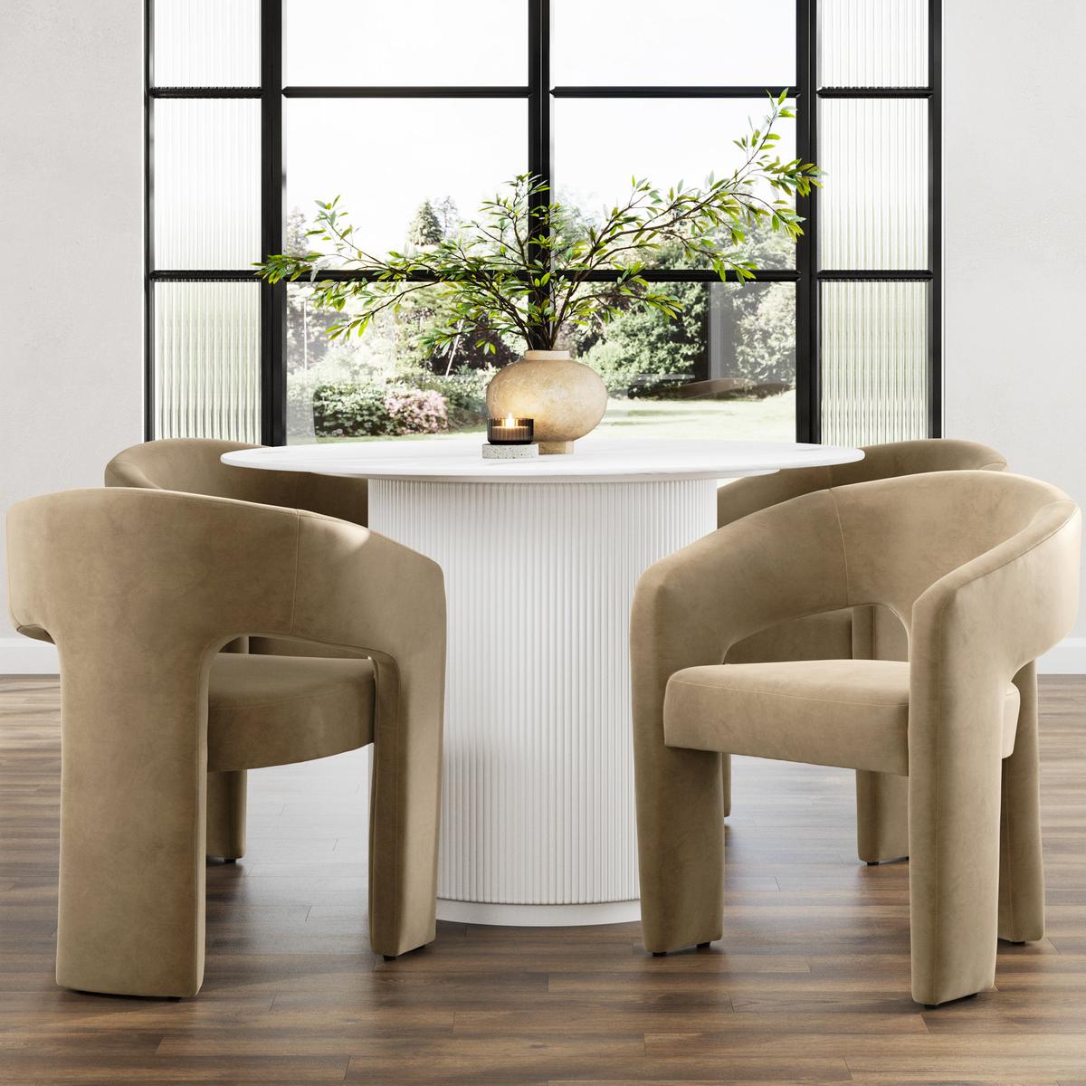 HO+ME Blume Dining Chair In Mole-Beaumonde