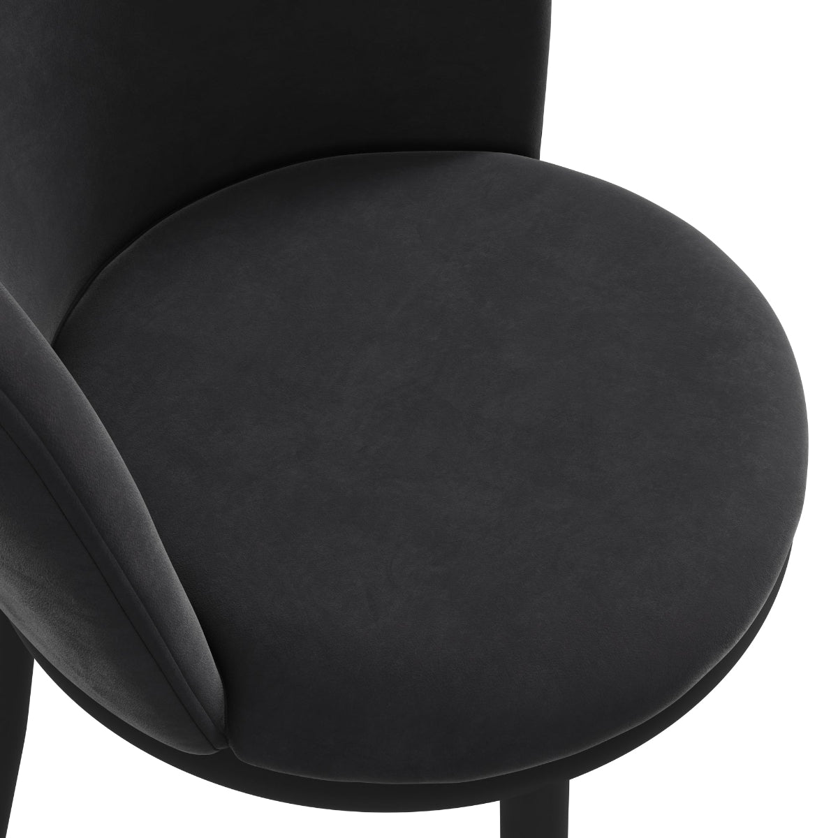 HO+ME Bowie Dining Set of Two Dining Chairs In Black Velvet close
