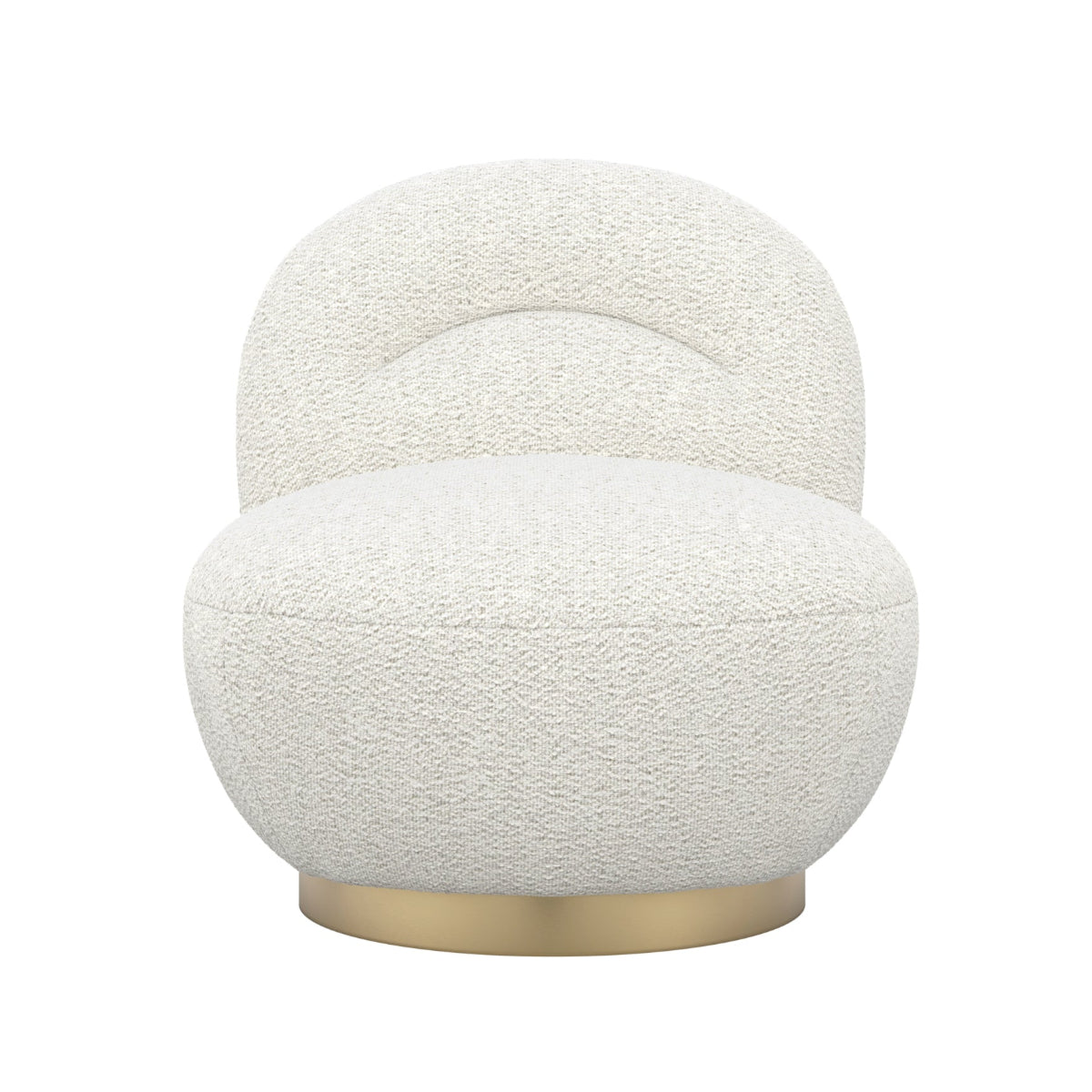 HO+ME Breeze Swivel Occasion Chair In Ivory