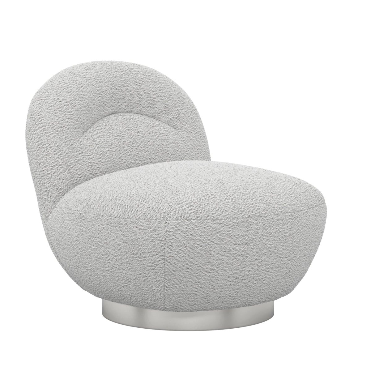 HO+ME Breeze Swivel Occasional Chair In Cloud Grey angle