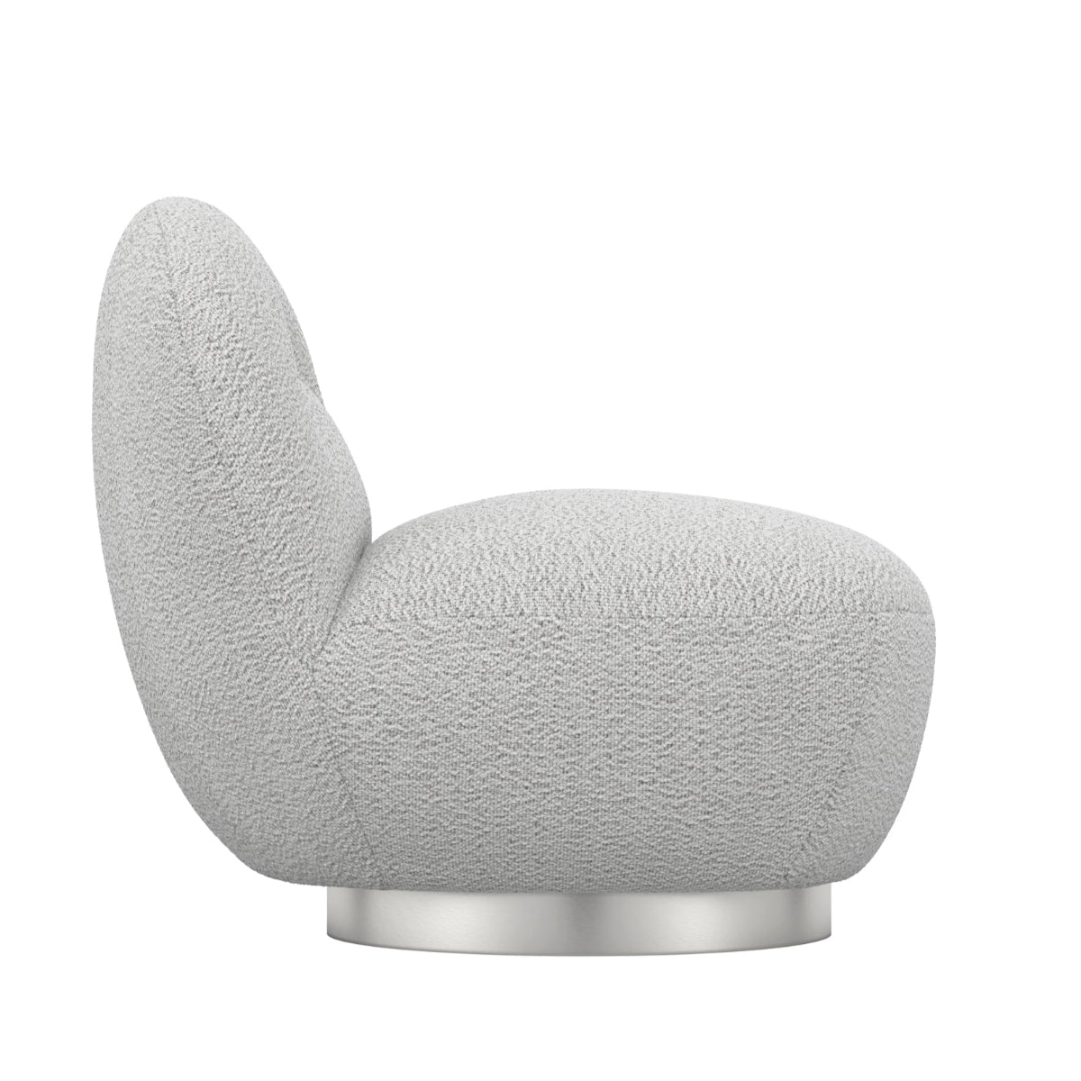 HO+ME Breeze Swivel Occasional Chair In Cloud Grey side
