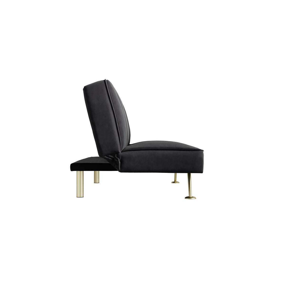 HO+ME Brunel Sofa Bed In Brushed Gold And Black Velvet-Beaumonde