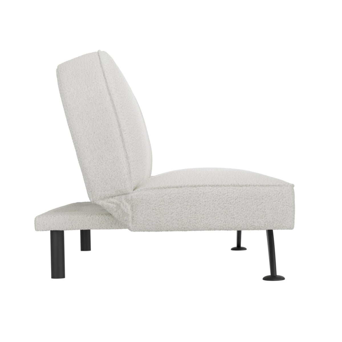 HO+ME Brunel Sofa Bed In Mattte Black And Ivory Boucle side