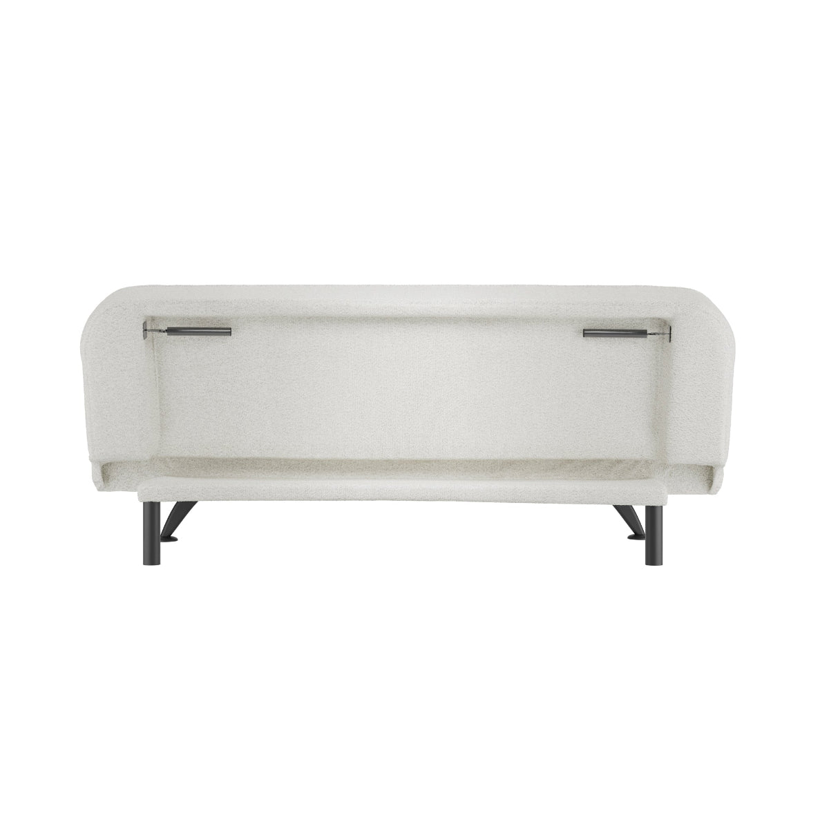 HO+ME Brunel Sofa Bed In Matte Black And Ivory Boucle back