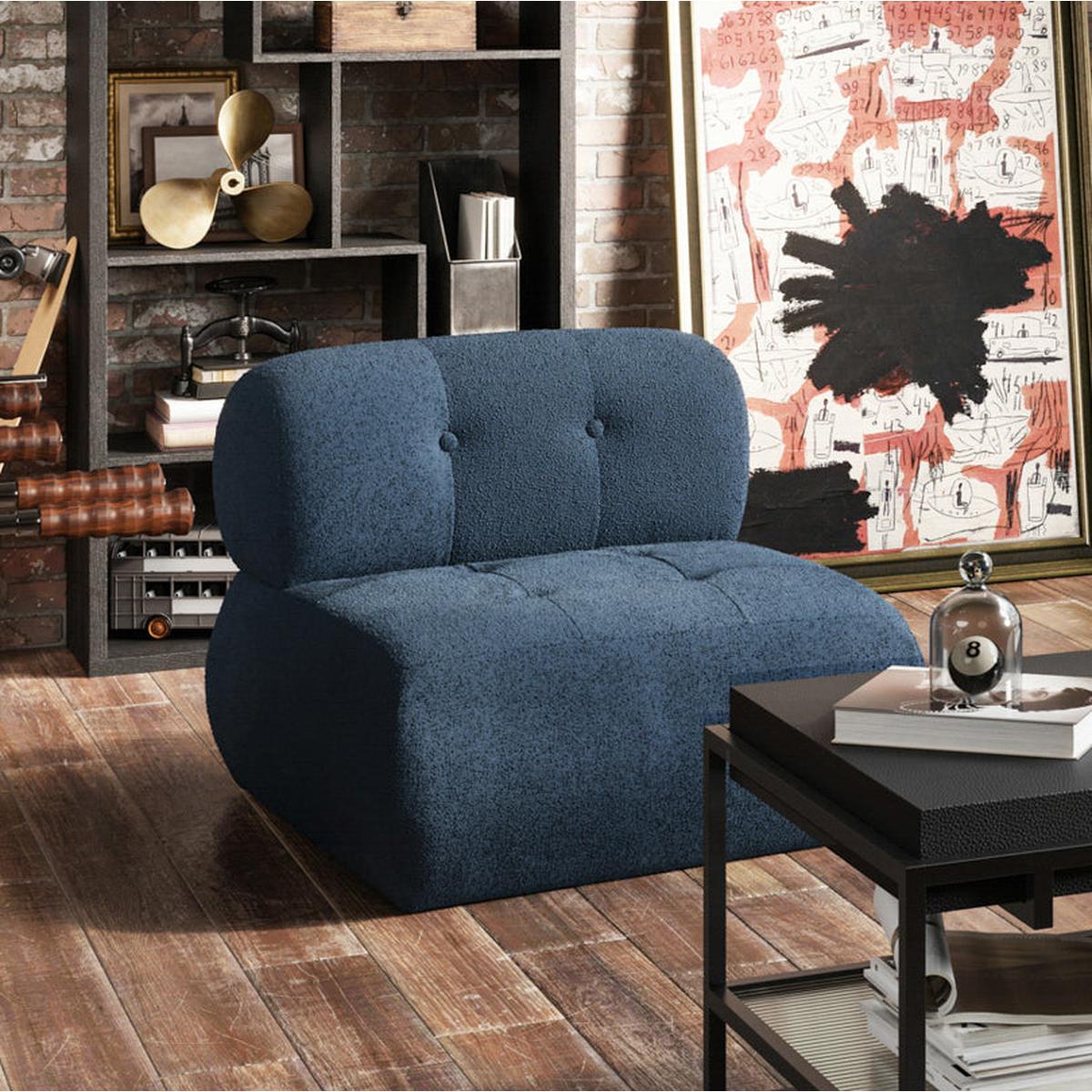 HO+ME Chaplin Occasional Chair In Midnight Blue lifestyle