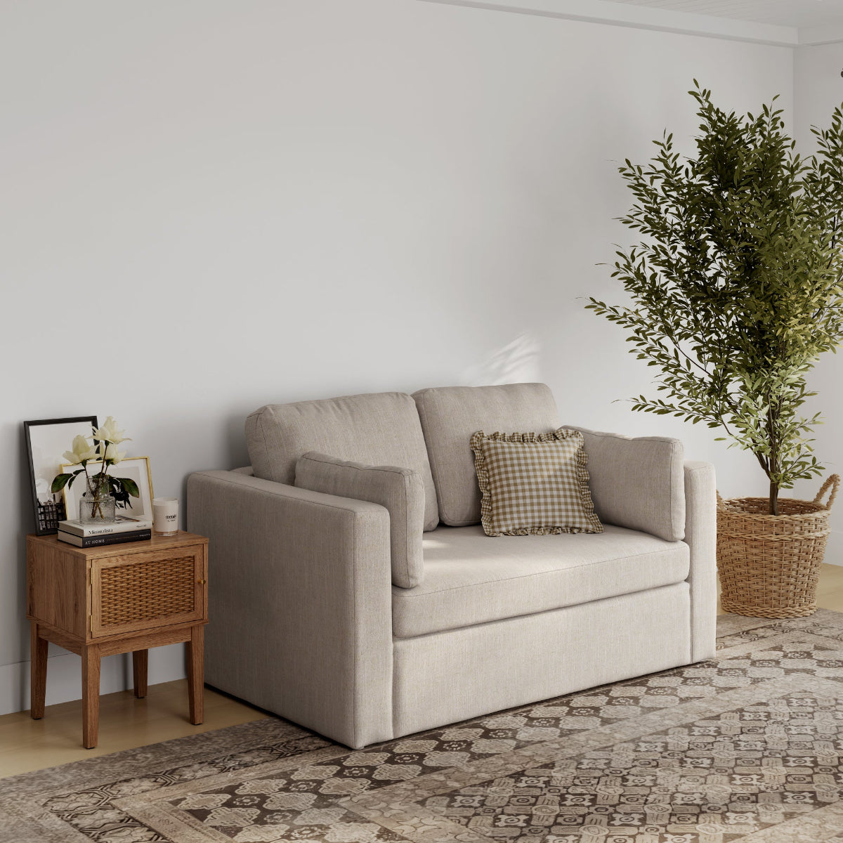 HO+ME Chatham 2 Seater Sofa In Stone lifestyle