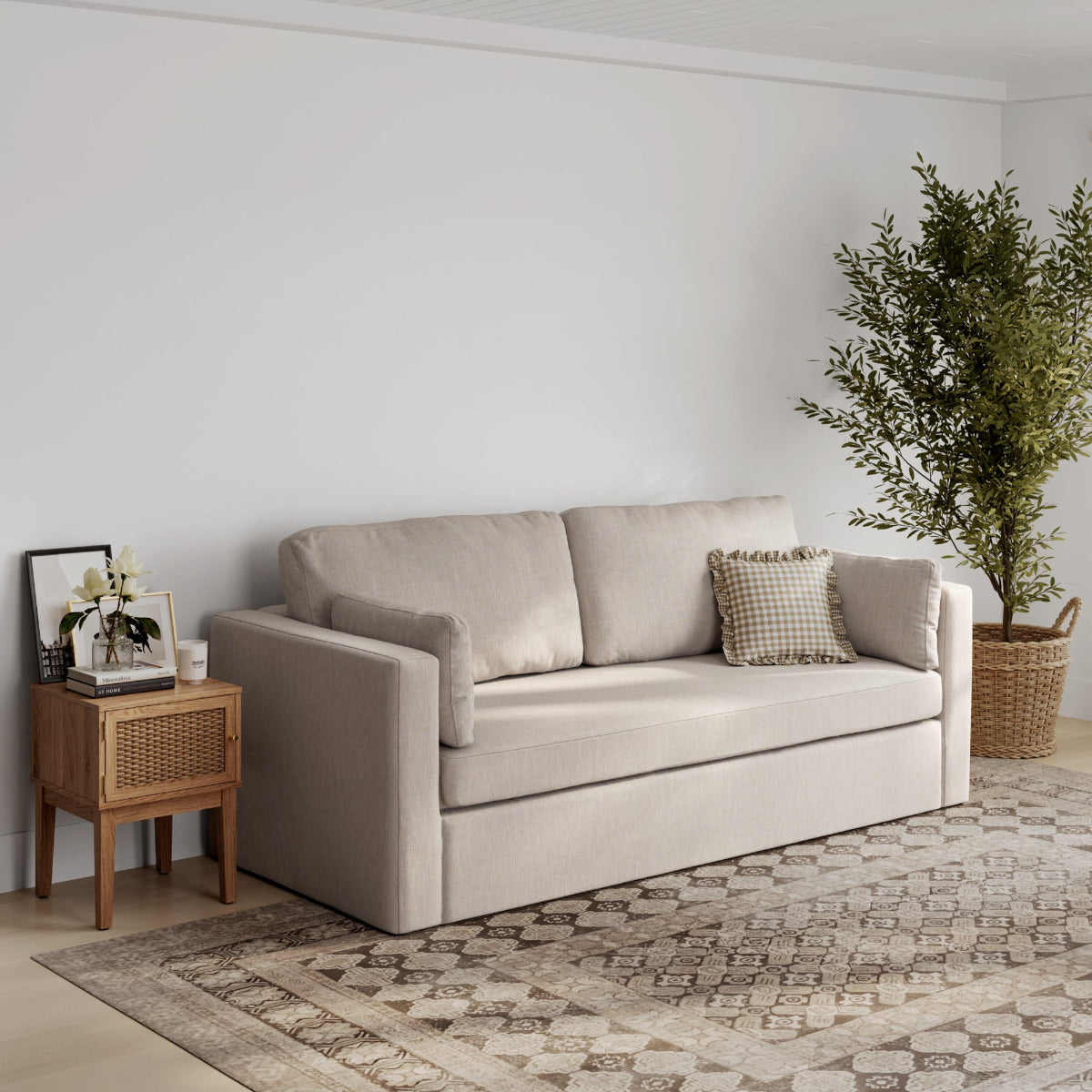 HO+ME Chatham 3 Seater Sofa In Stone lifestyle