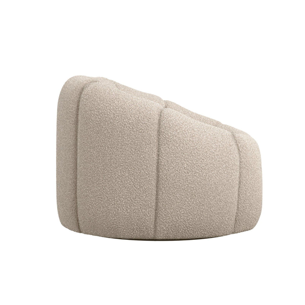 HO+ME Cirrus Swivel Chair In Buff Boucle side