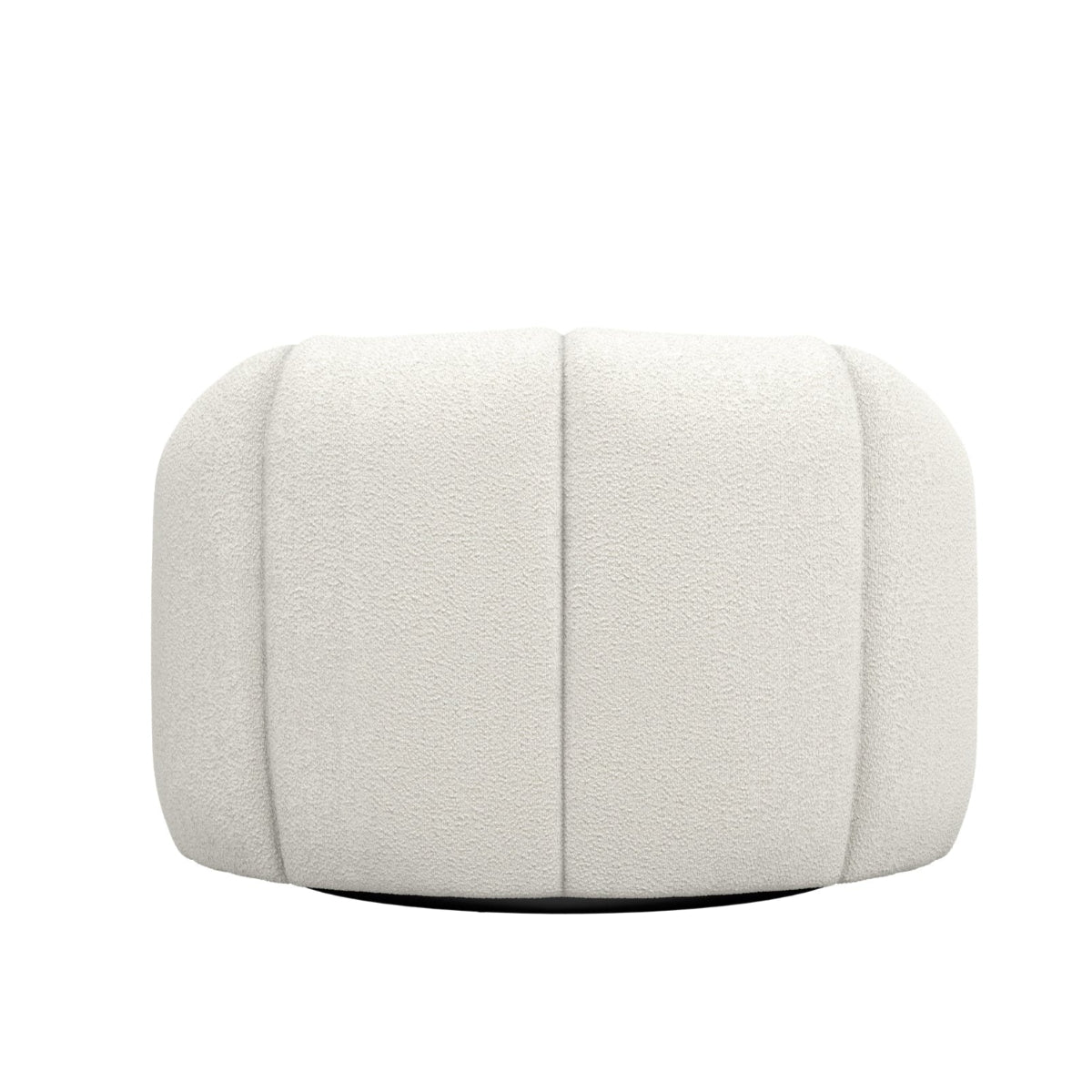HO+ME Cirrus Swivel Chair In Ivory Boucle Rear