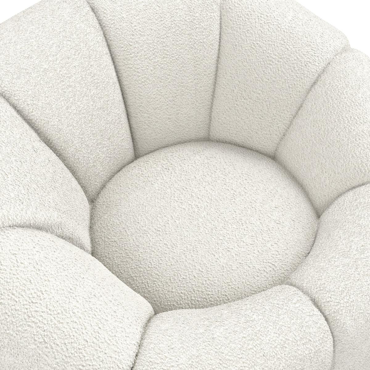 HO+ME Cirrus Swivel Chair In Ivory Boucle-Beaumonde