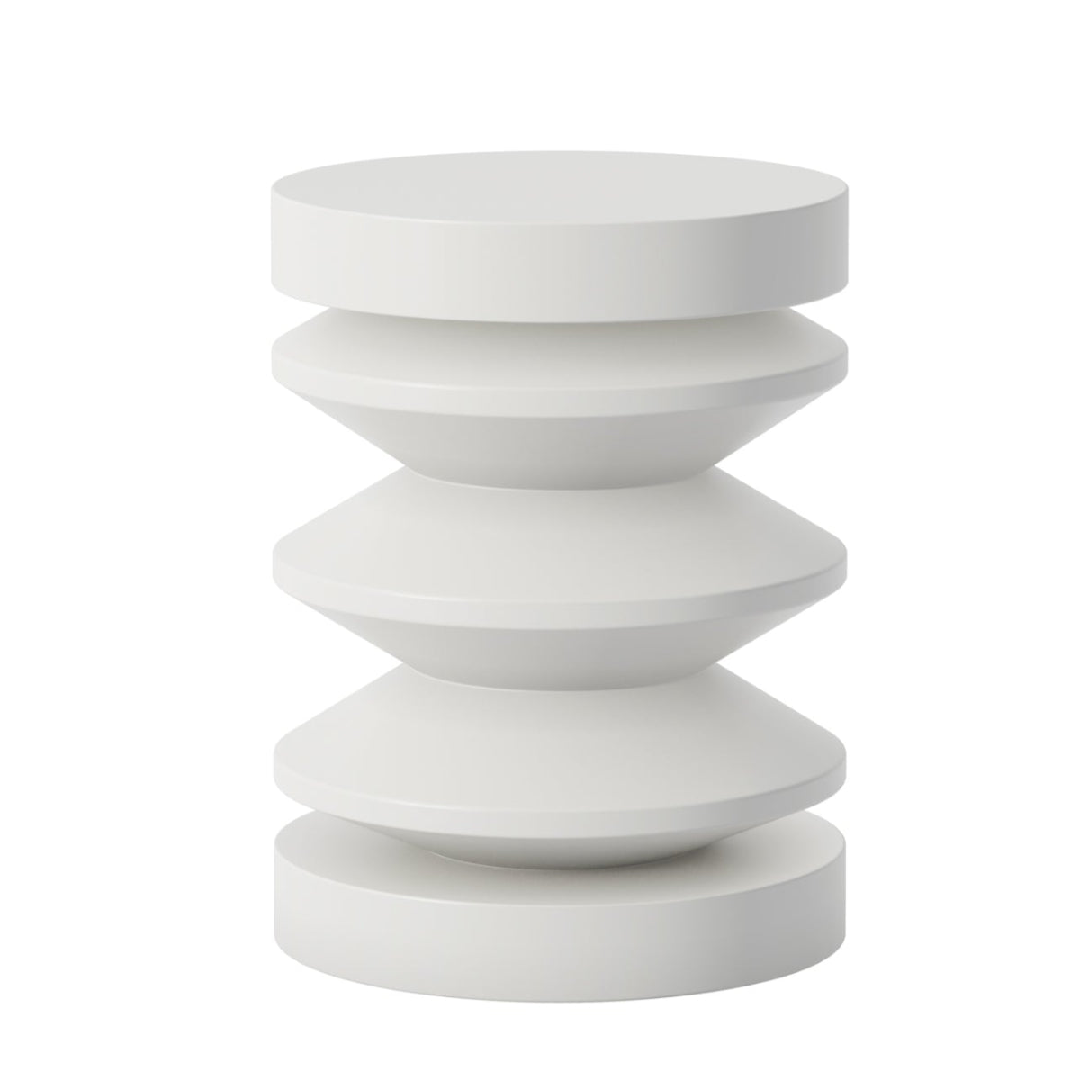 HO+ME Cleo Side Pedestal Table In White 2