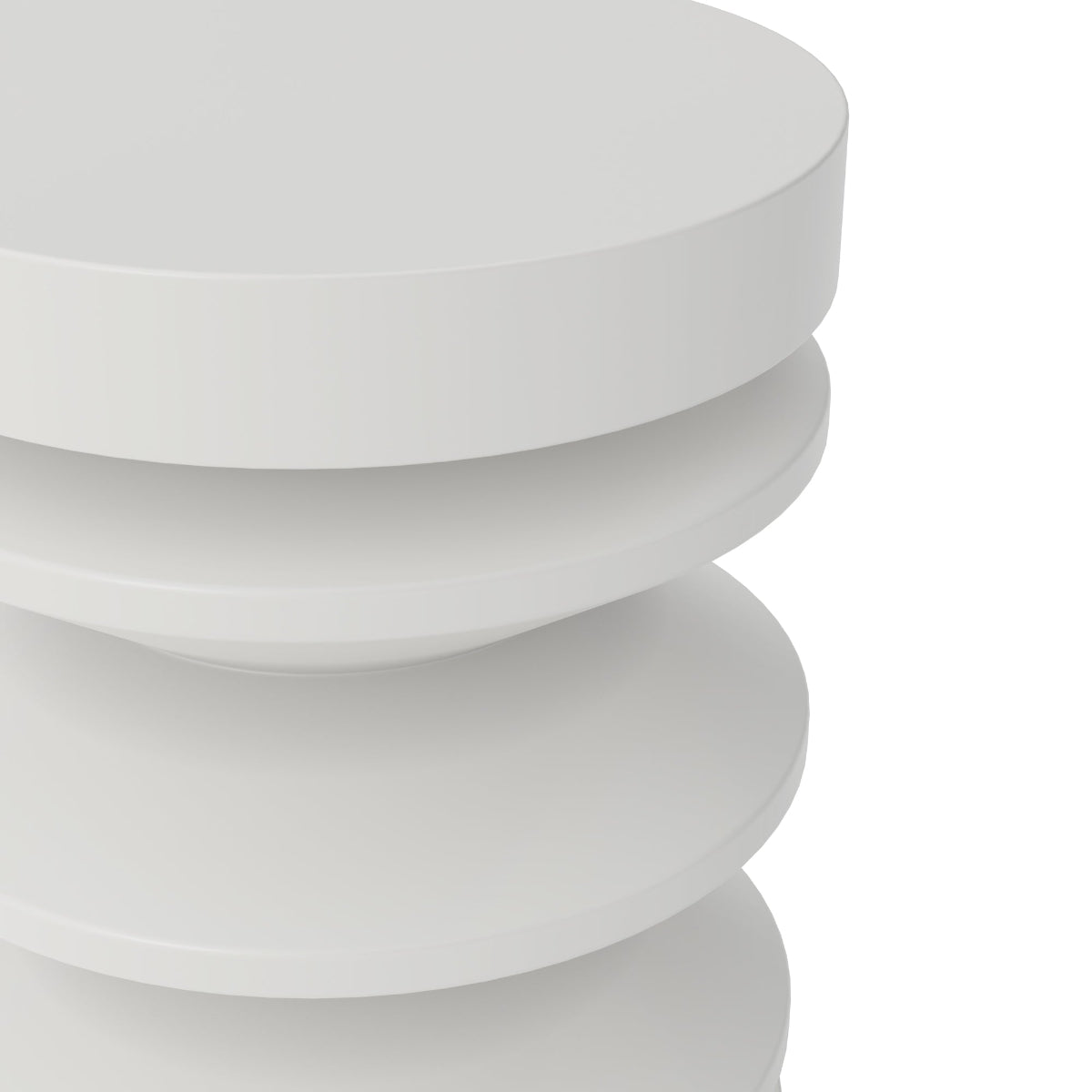 HO+ME Cleo Side Pedestal Table In White close
