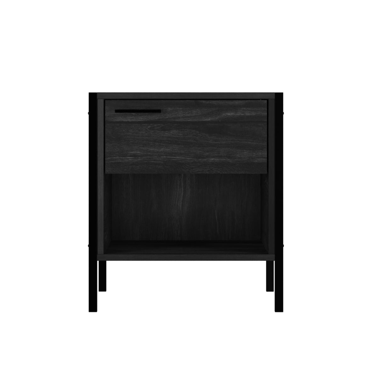 HO+ME Clerkenwell Bedside Table In Black front