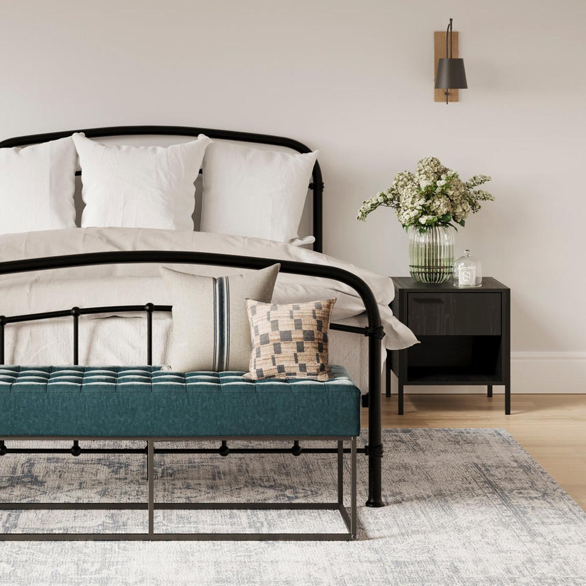 HO+ME Clerkenwell Bedside Table In Black lifestyle