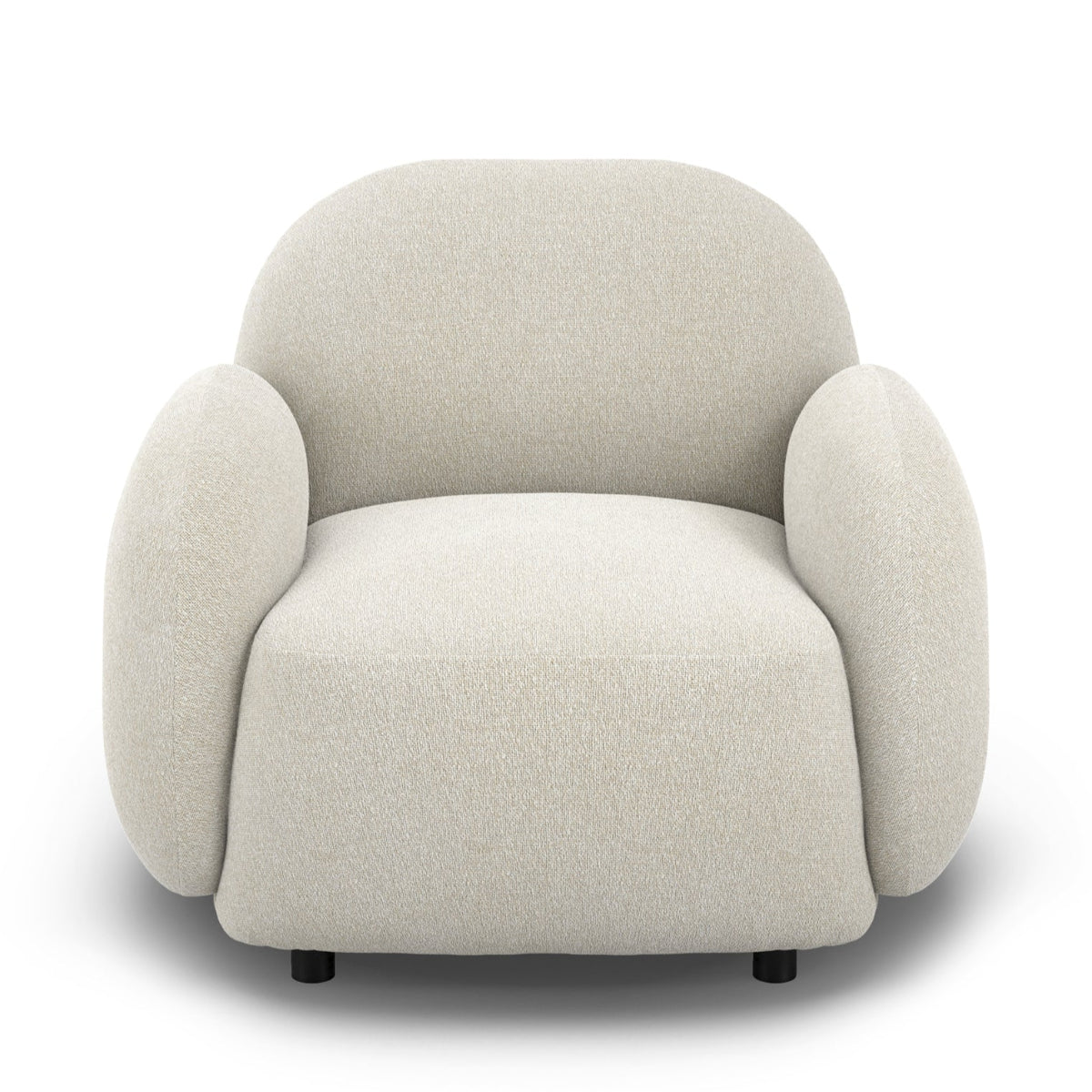 HO+ME Cocoon Armchair In Bone front