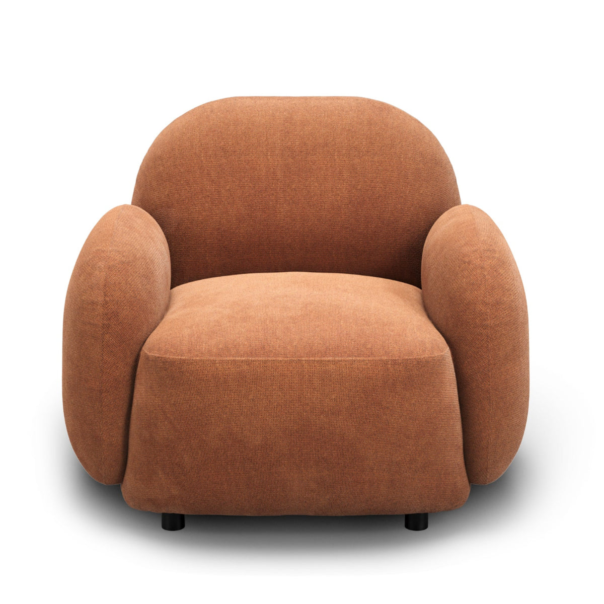 HO+ME Cocoon Armchair In Rust front