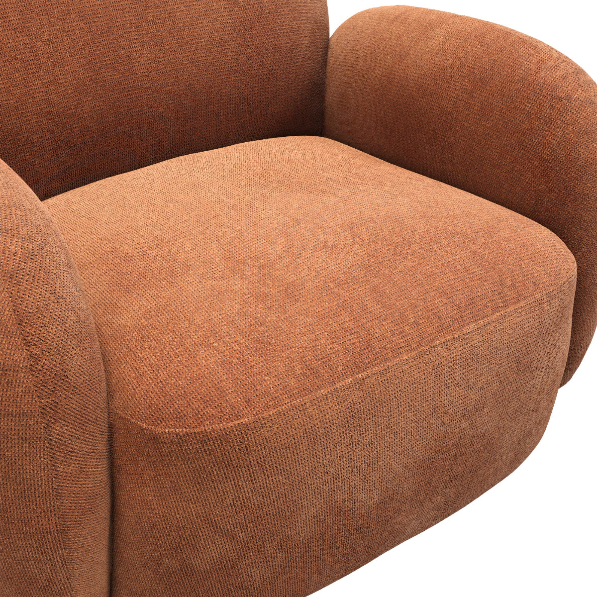 HO+ME Cocoon Armchair In Rust close
