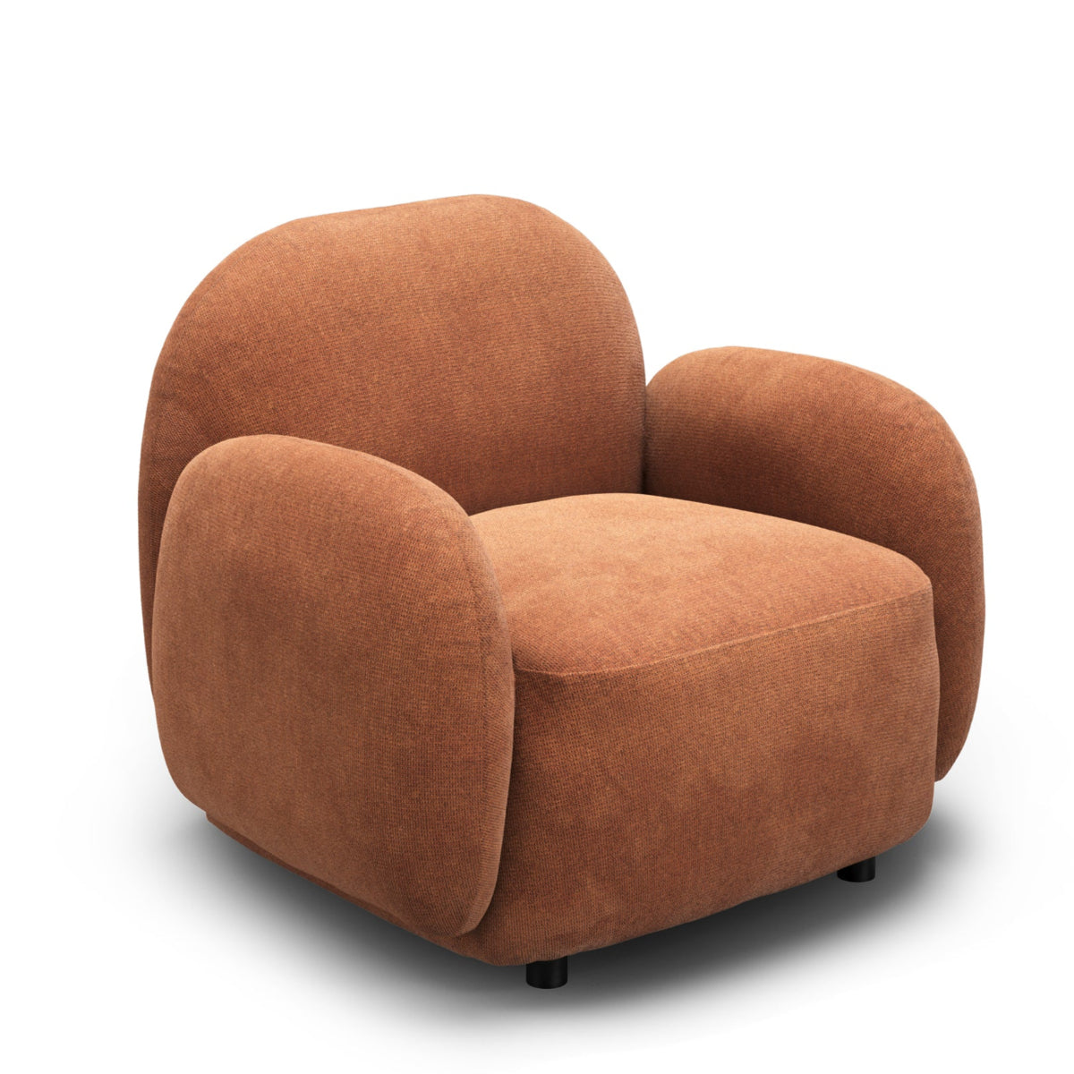 HO+ME Cocoon Armchair In Rust